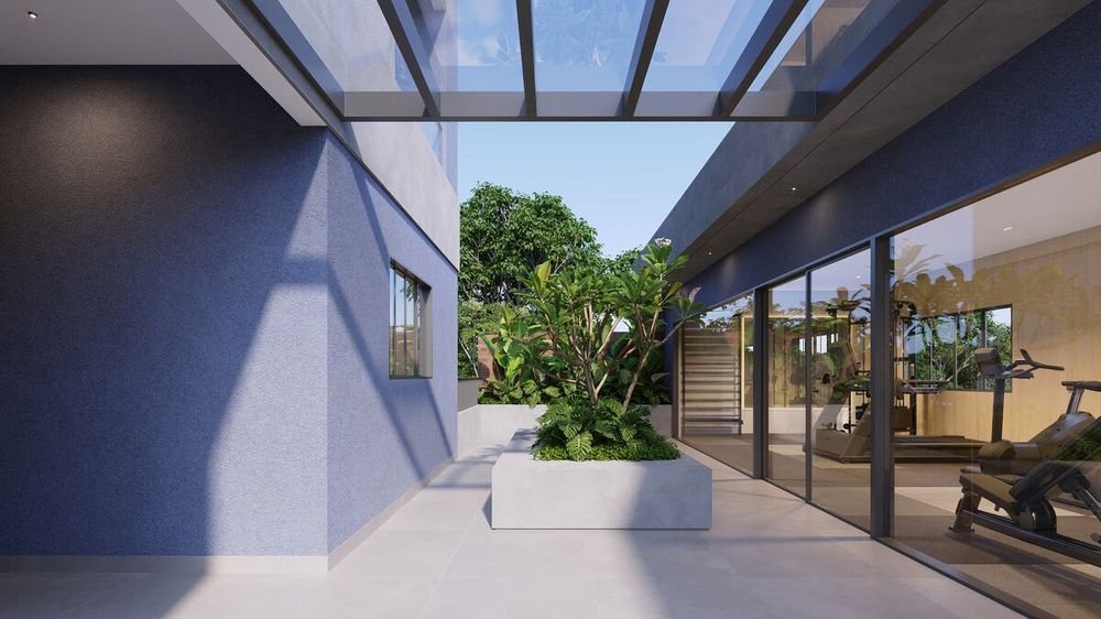 Varanda de convivência do ITI Residence